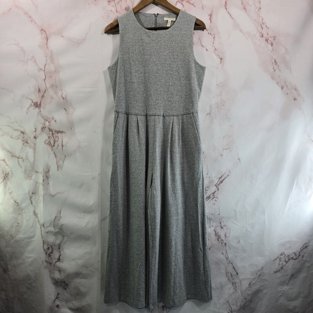 Eileen Fisher Jumpsuit Womens XS Gray Heather Wide Leg Organic Cotton Tank